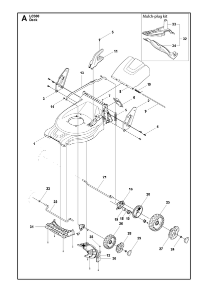 Husqvarna 588275710 onderdelentekening - positie 34
