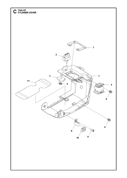 Husqvarna 586691601 onderdelentekening - positie 11
