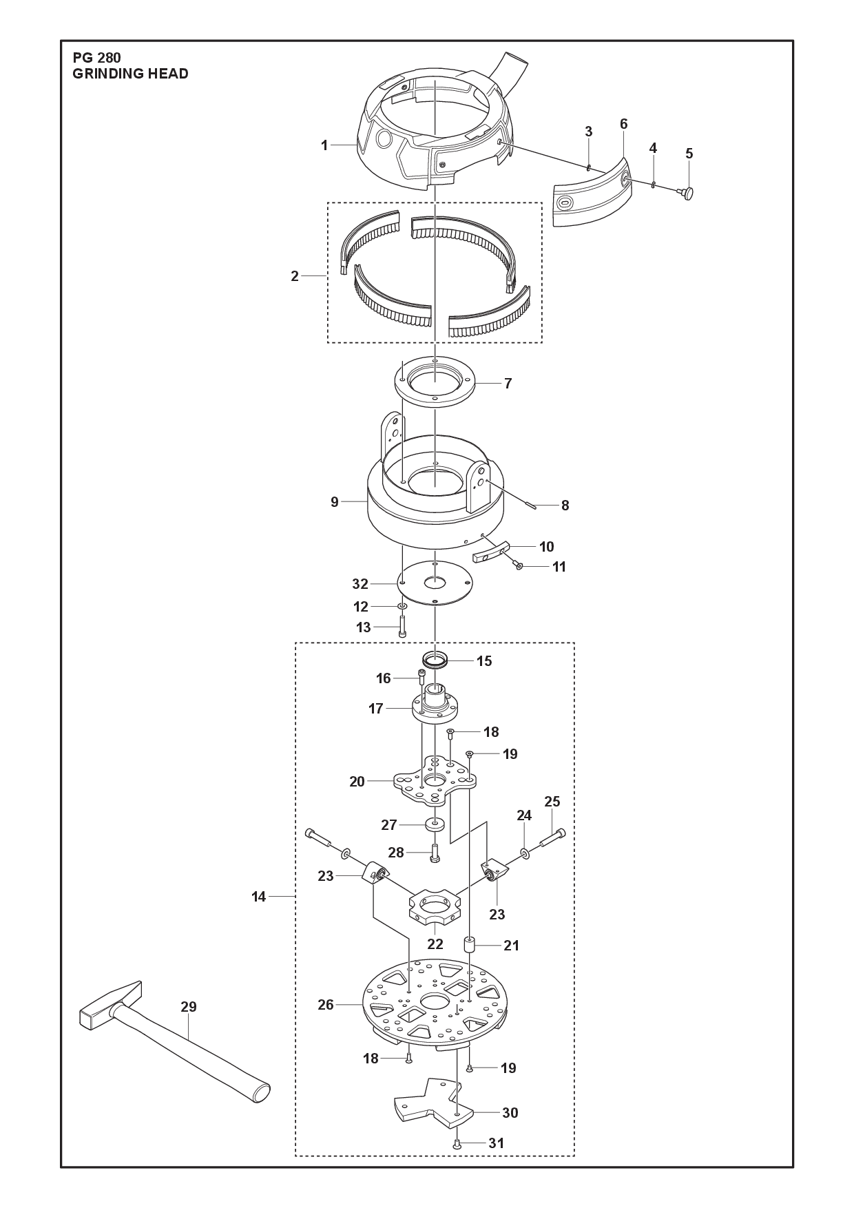 Husqvarna 510361603 onderdelentekening - positie 5
