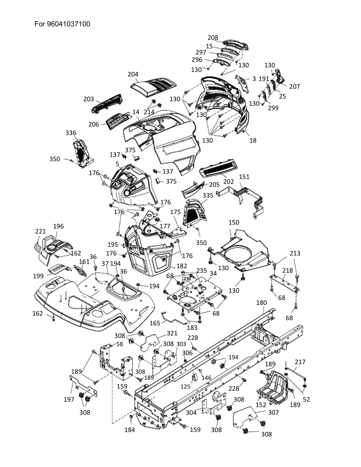 Husqvarna 587865102 onderdelentekening - positie 304