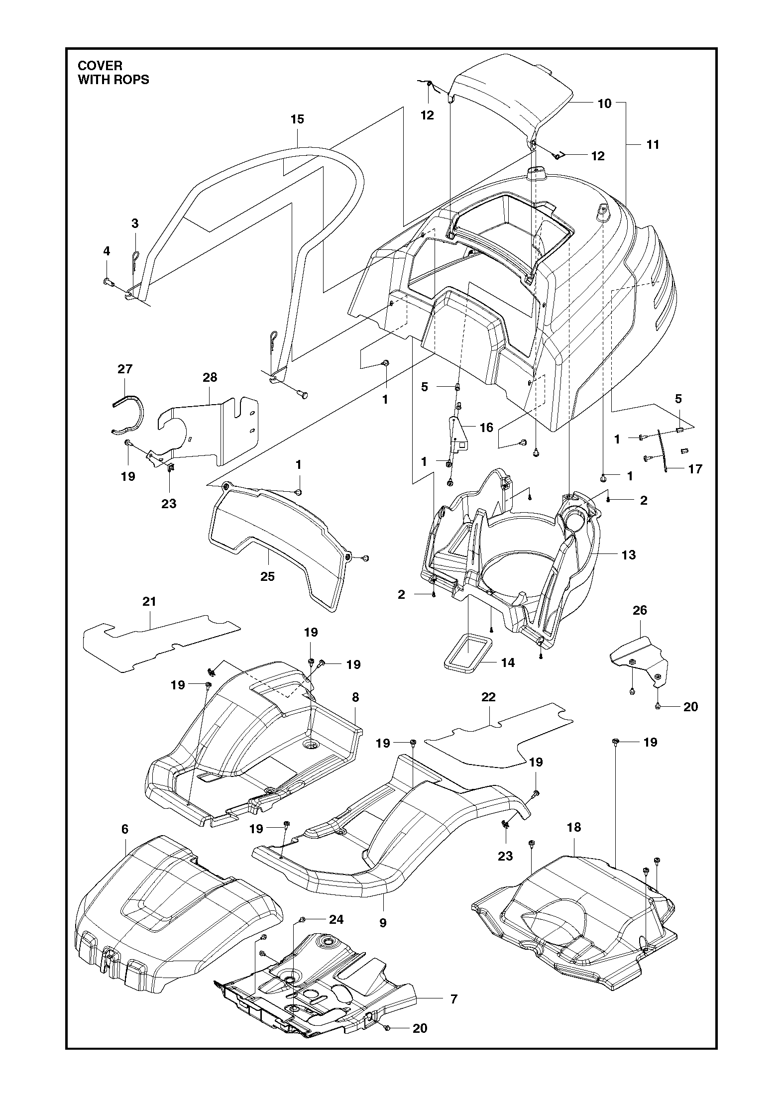 Husqvarna 504101903 onderdelentekening - positie 13