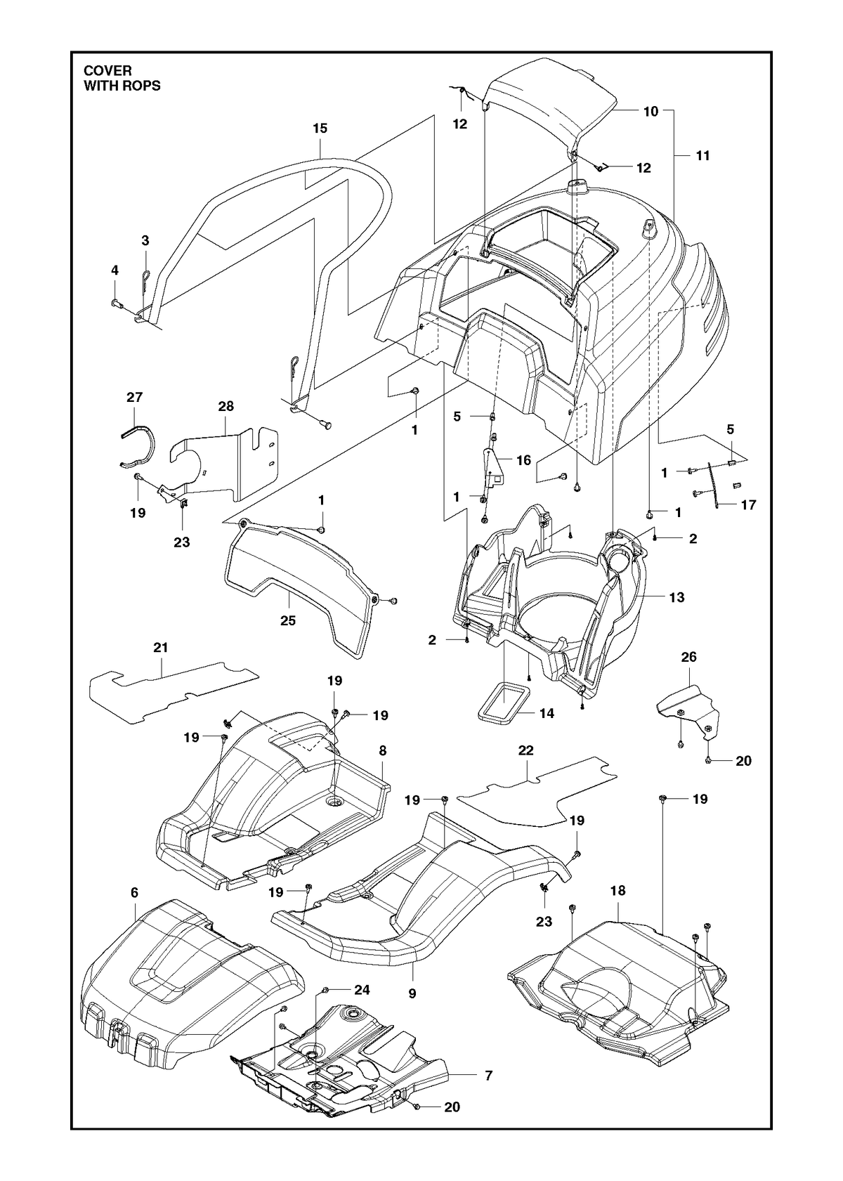 Husqvarna 586485401 onderdelentekening - positie 7