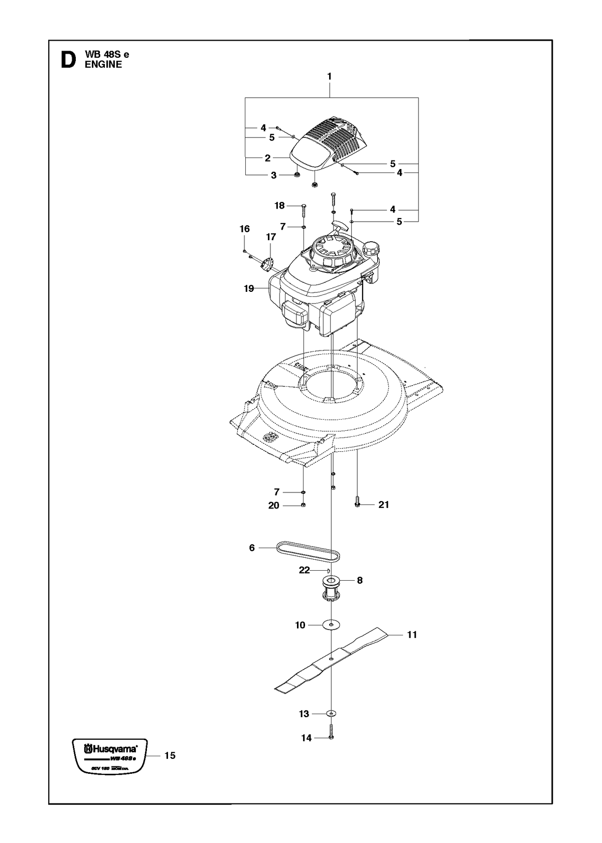 Husqvarna 525433101 onderdelentekening - positie 4