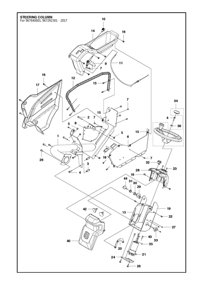 Husqvarna 501445101 onderdelentekening - positie 28