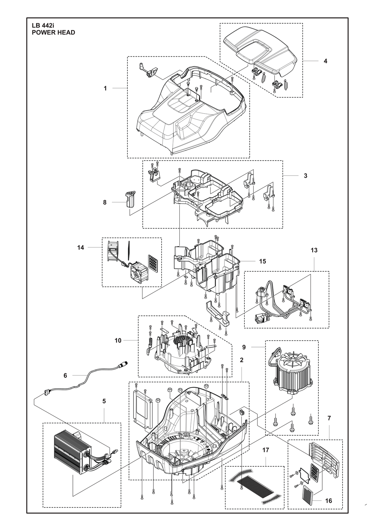 Husqvarna 598538205 onderdelentekening - positie 5