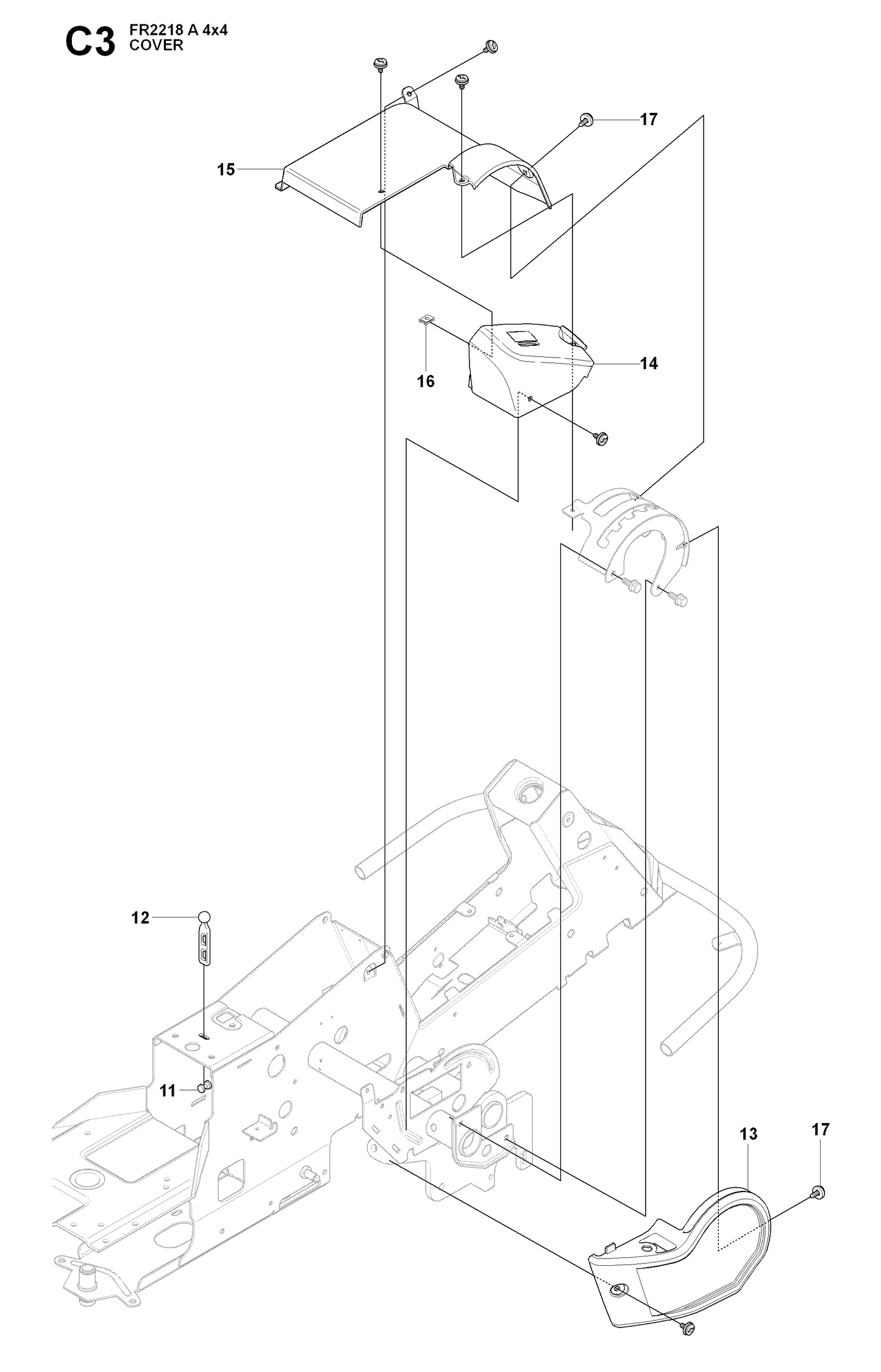 Husqvarna 504059501 onderdelentekening - positie 13