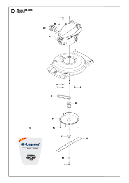 Husqvarna 594911501 onderdelentekening - positie 4