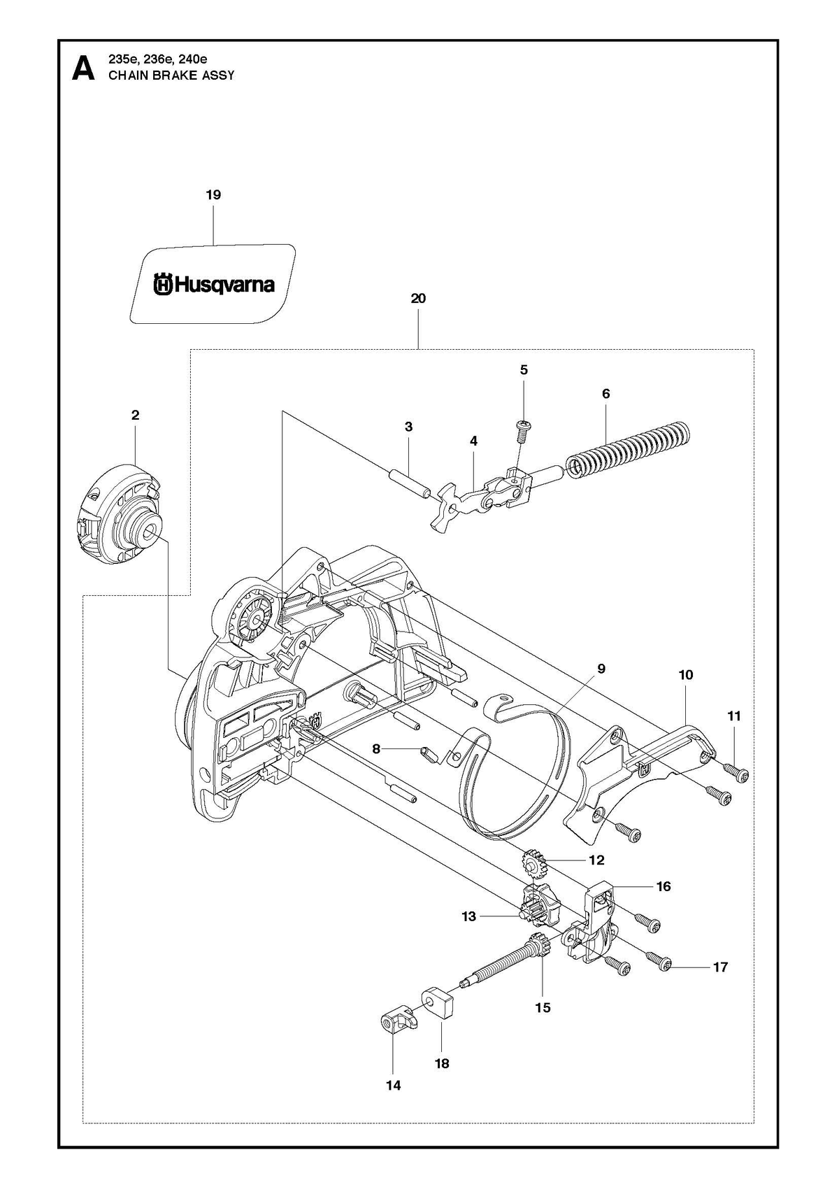 Husqvarna 545060502 onderdelentekening - positie 14