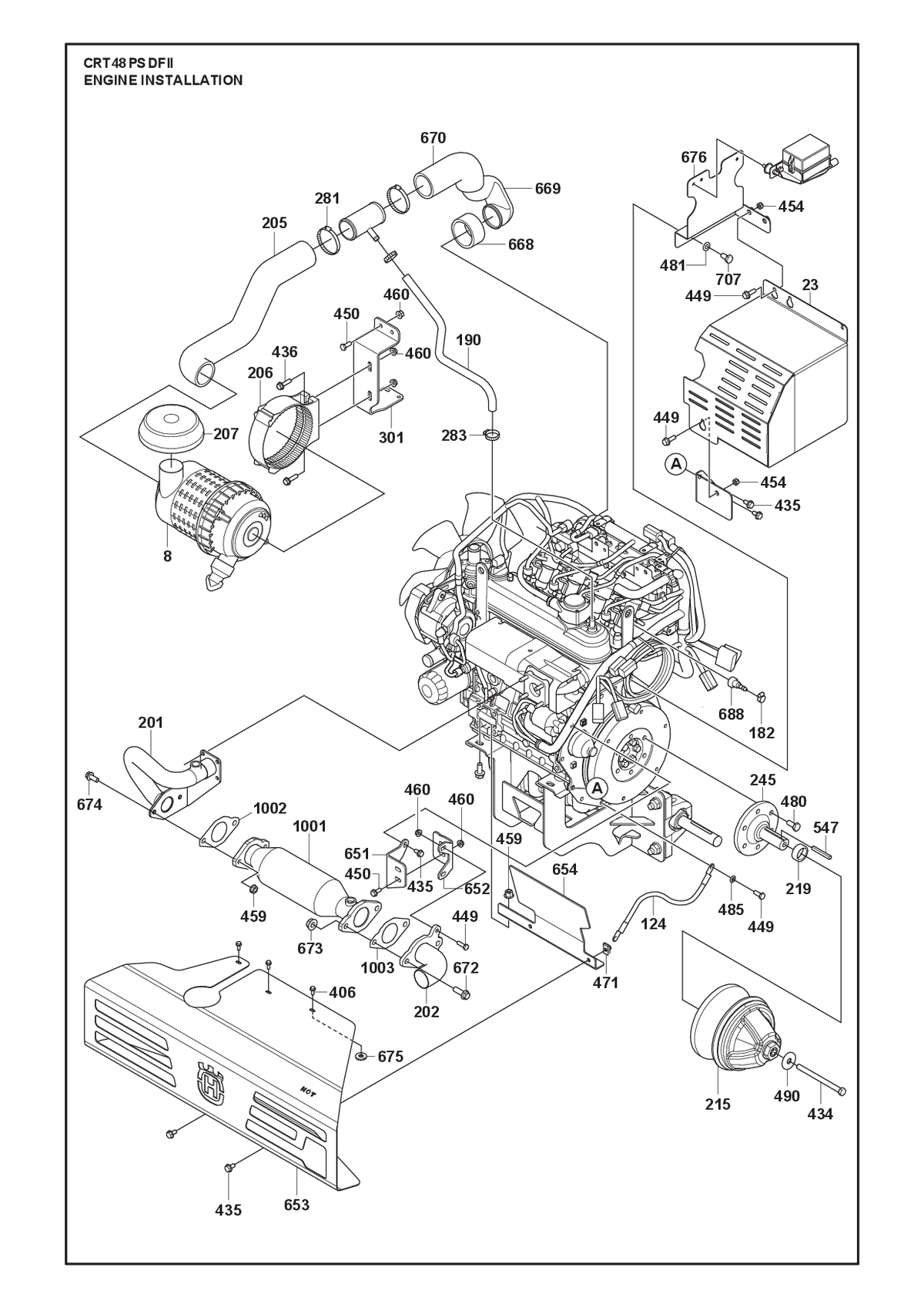 Husqvarna 599111901 onderdelentekening - positie 201