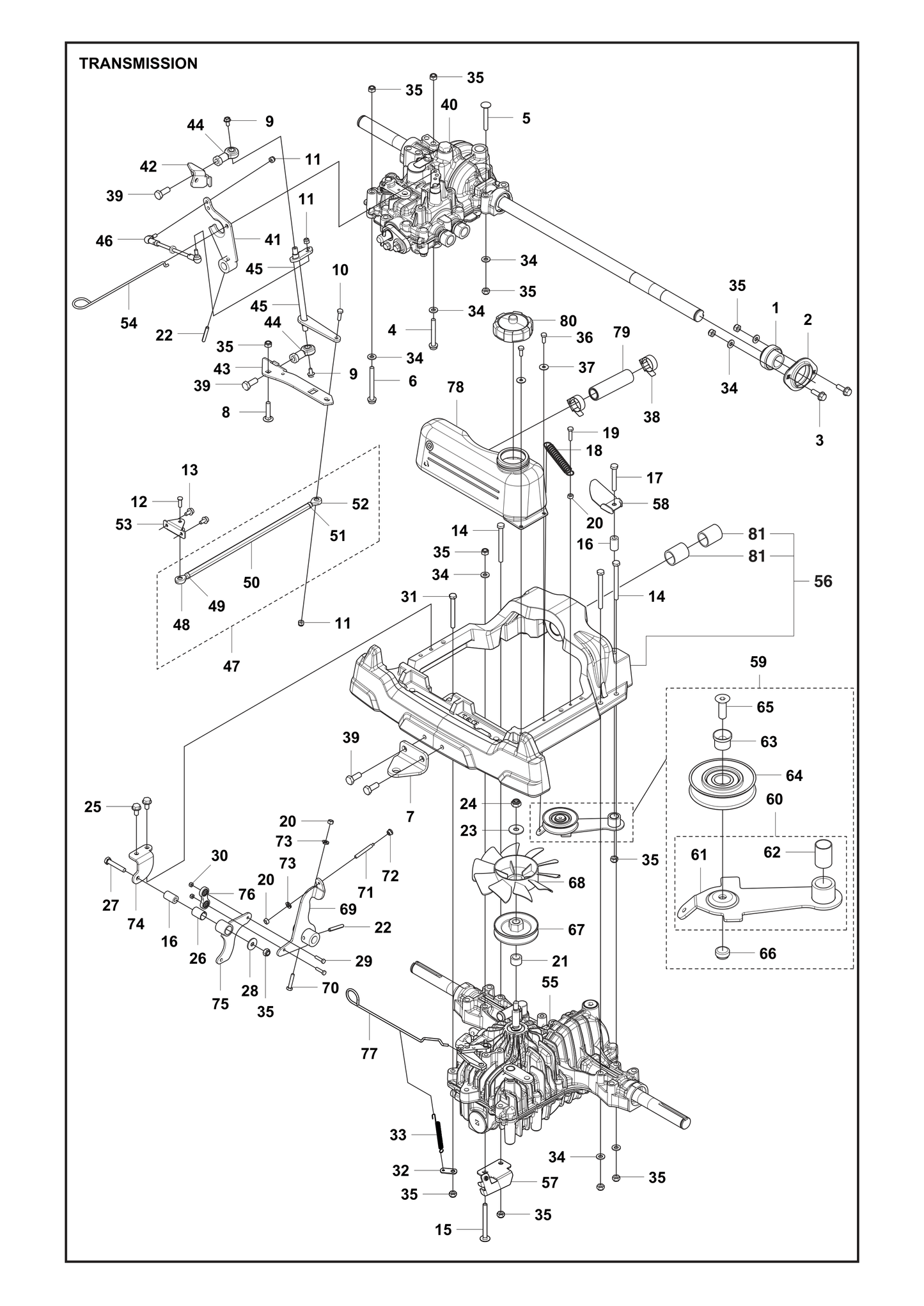 Husqvarna 503221018 onderdelentekening - positie 49