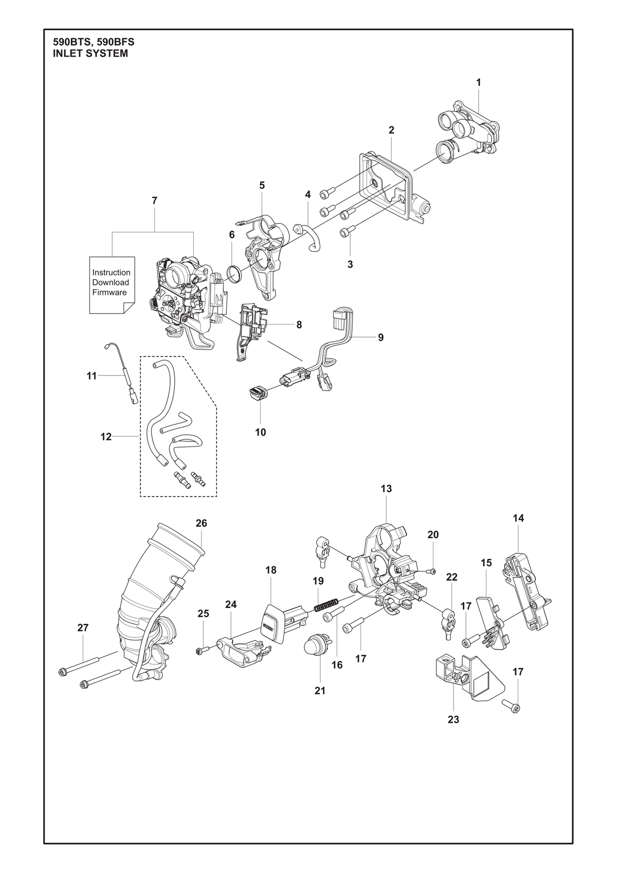 Husqvarna 535518701 onderdelentekening - positie 1