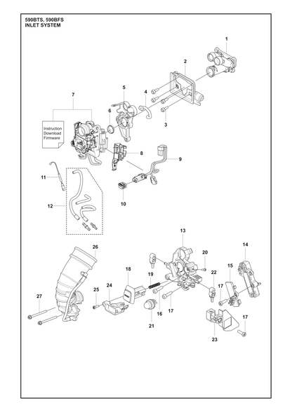 Husqvarna 535518701 onderdelentekening - positie 1