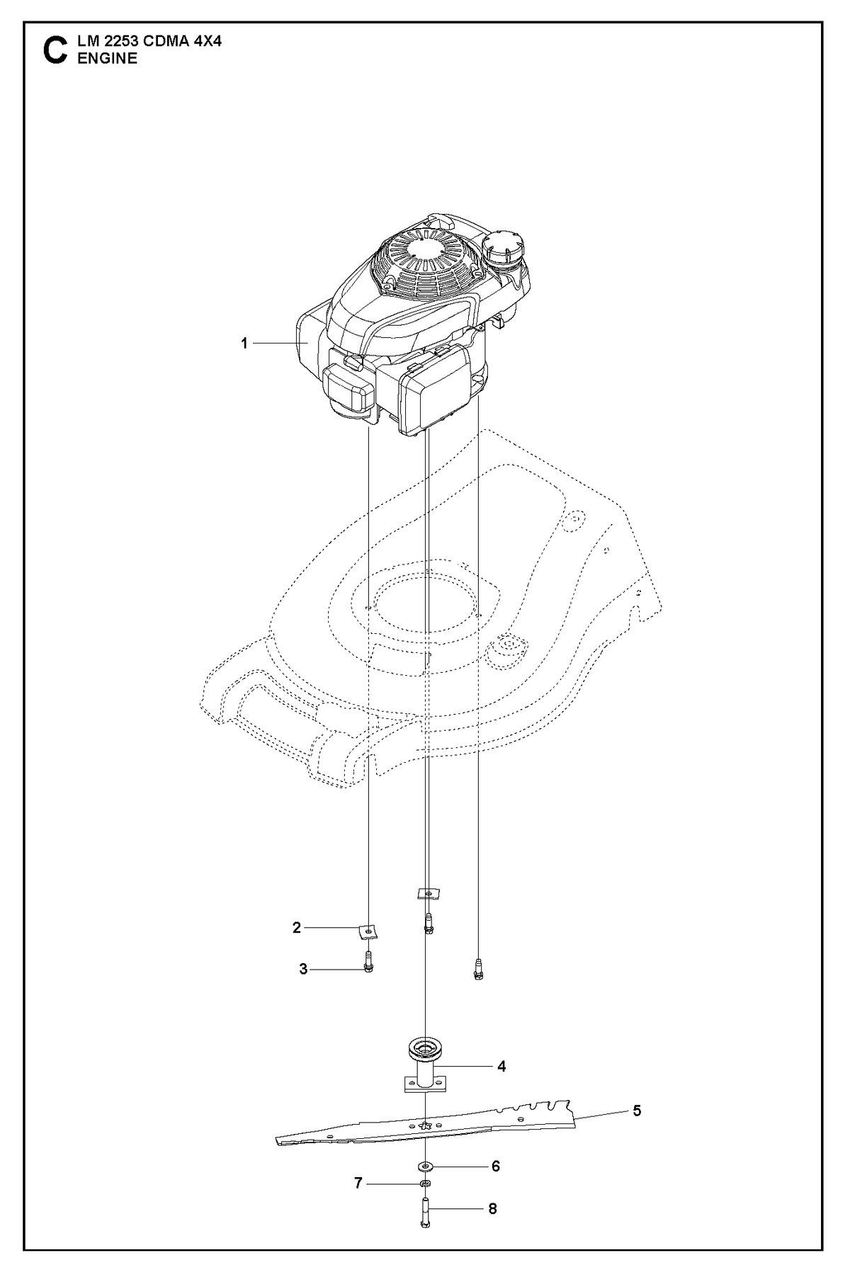 Husqvarna 590044201 onderdelentekening - positie 4