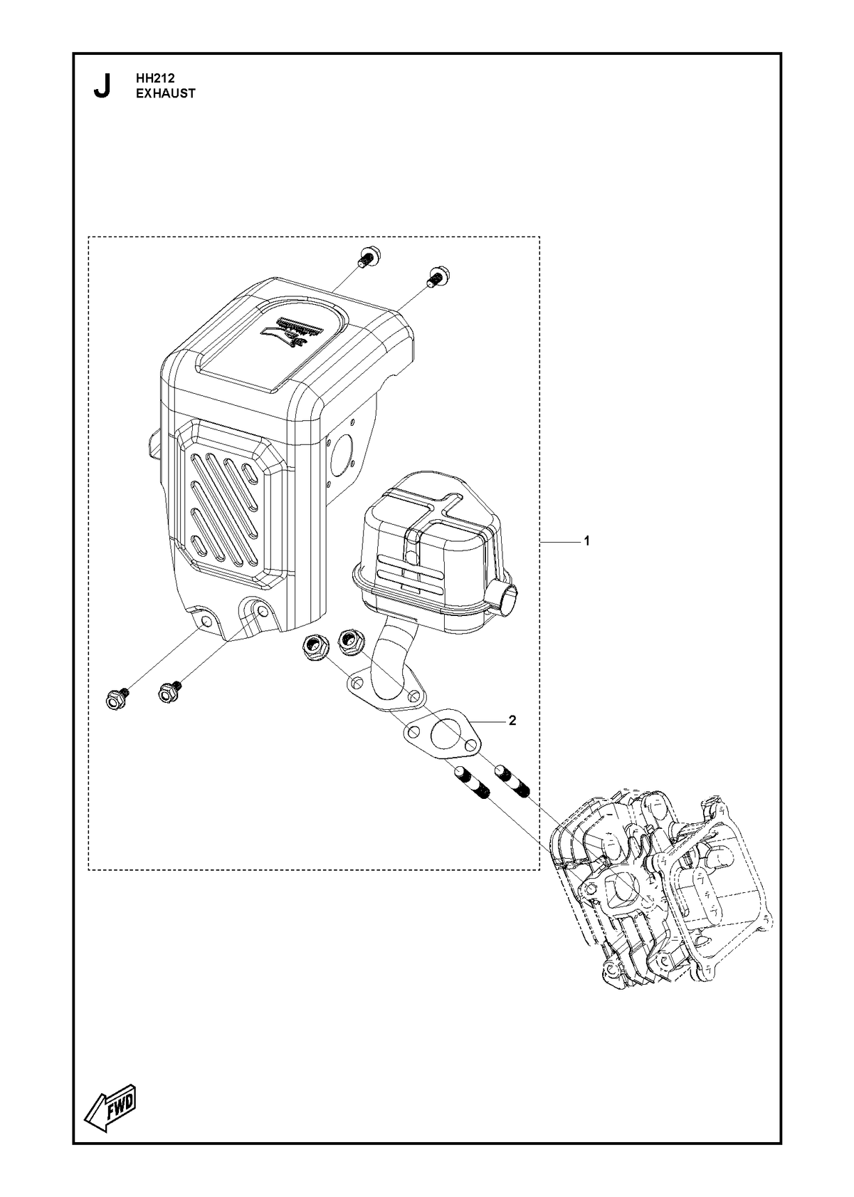 Husqvarna 598684417 onderdelentekening - positie 1