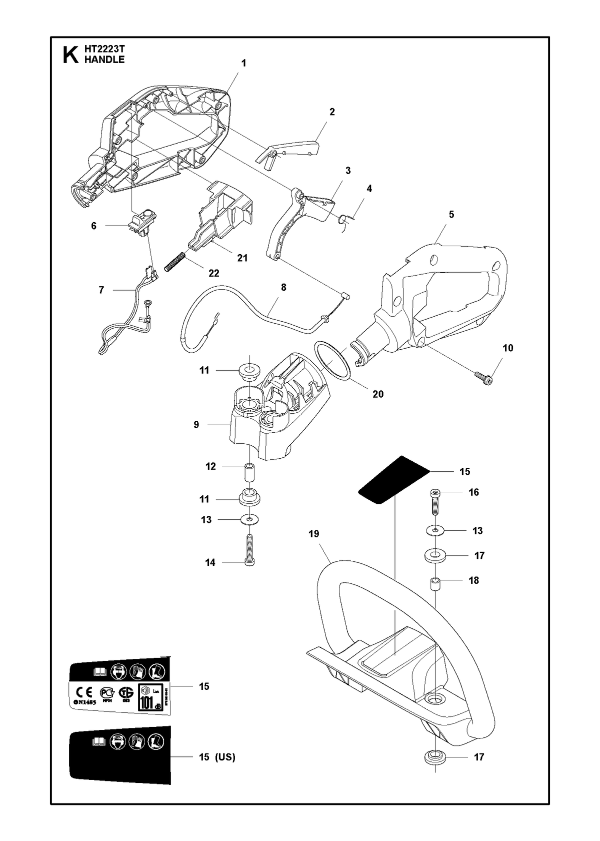 Husqvarna 523015402 onderdelentekening - positie 9