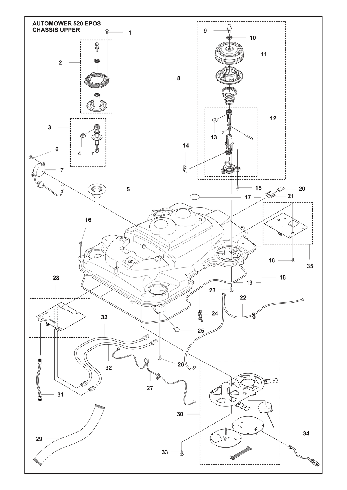 Husqvarna 501061301 onderdelentekening - positie 2