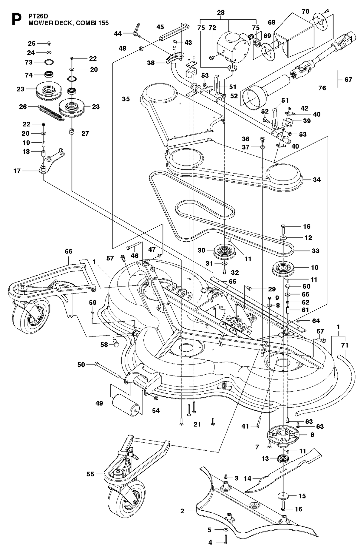Husqvarna 522523601 onderdelentekening - positie 71