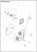 Husqvarna 530021179 onderdelentekening - positie 1