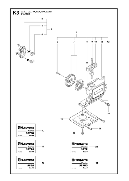 Husqvarna 503852806 onderdelentekening - positie 5