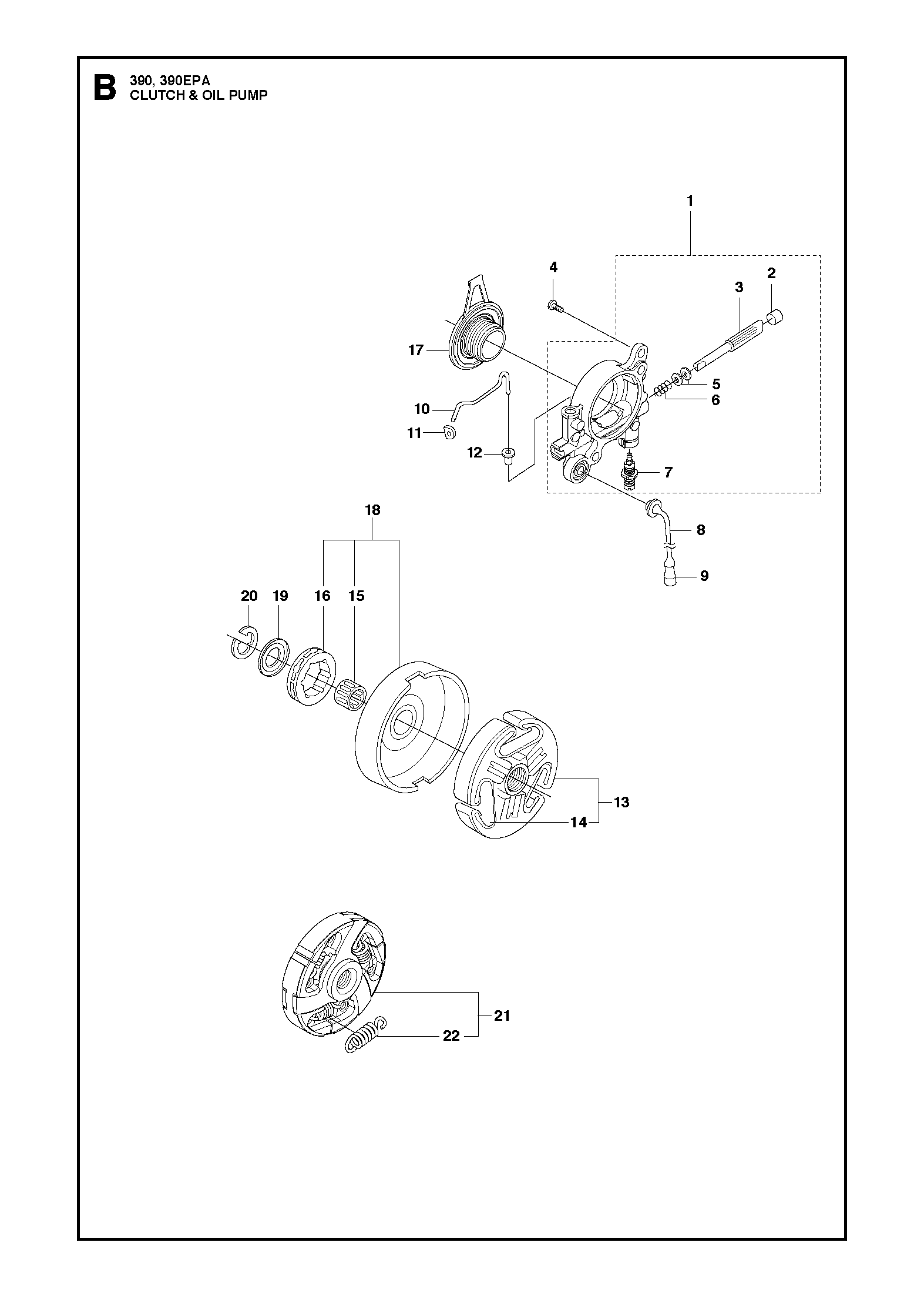 Husqvarna 503521305 onderdelentekening - positie 1