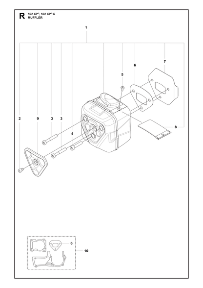 Husqvarna 598740001 onderdelentekening - positie 2