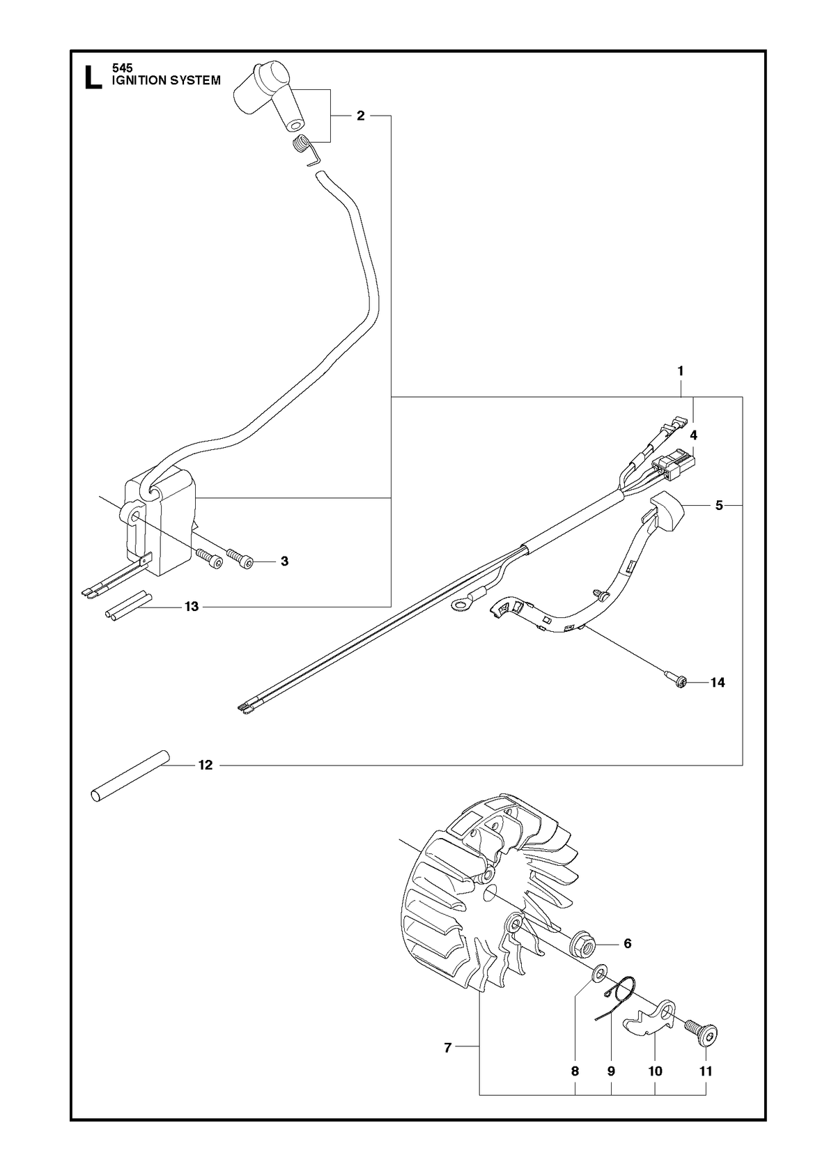 Husqvarna 581723702 onderdelentekening - positie 1