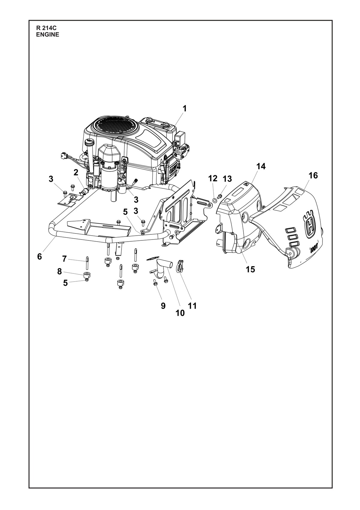Husqvarna 529666002 onderdelentekening - positie 1