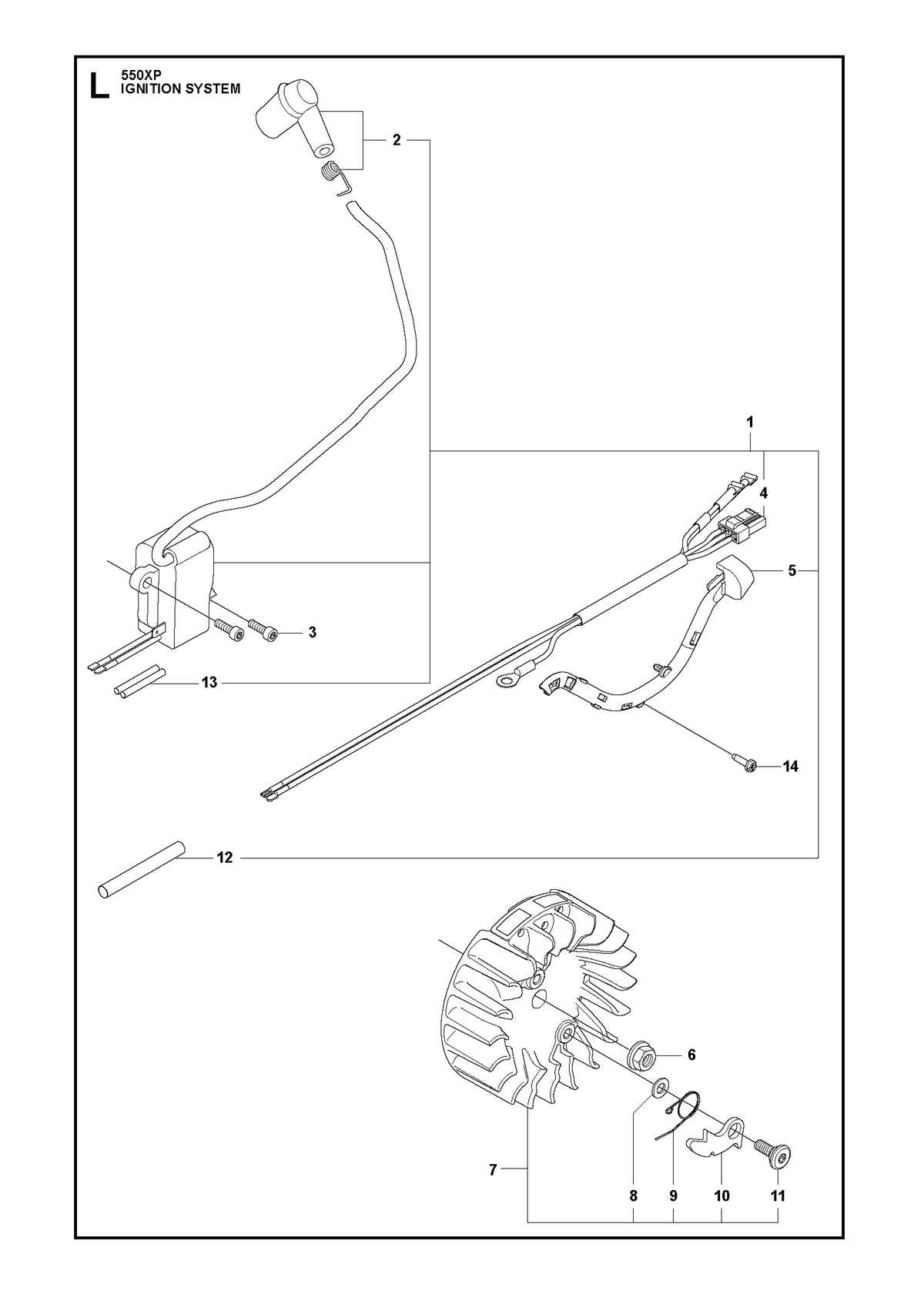 Husqvarna 581723602 onderdelentekening - positie 1
