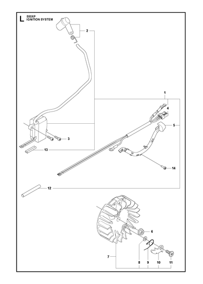 Husqvarna 581723602 onderdelentekening - positie 1