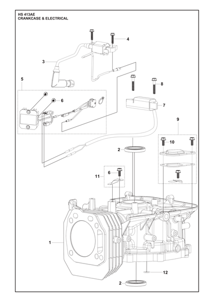 Husqvarna 599349028 onderdelentekening - positie 1
