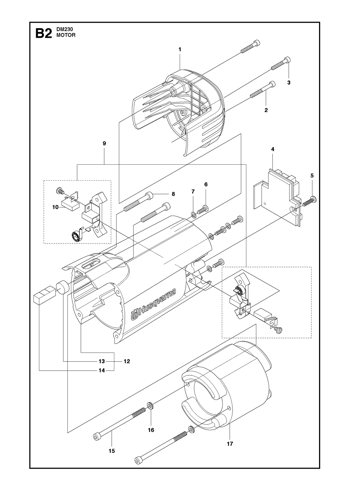 Husqvarna 588586001 onderdelentekening - positie 1