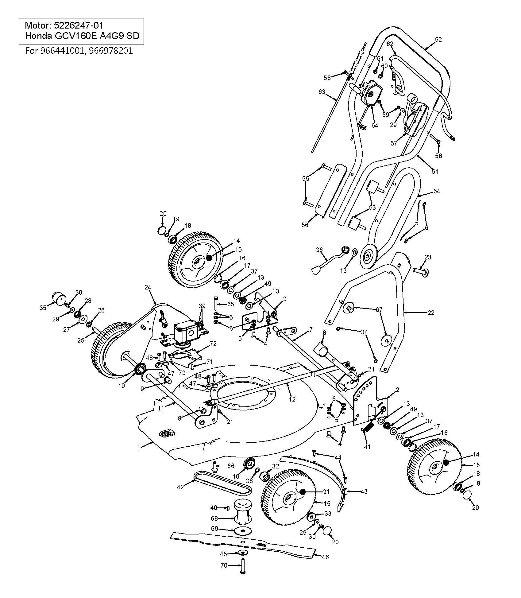 Husqvarna 503283701 onderdelentekening - positie 22