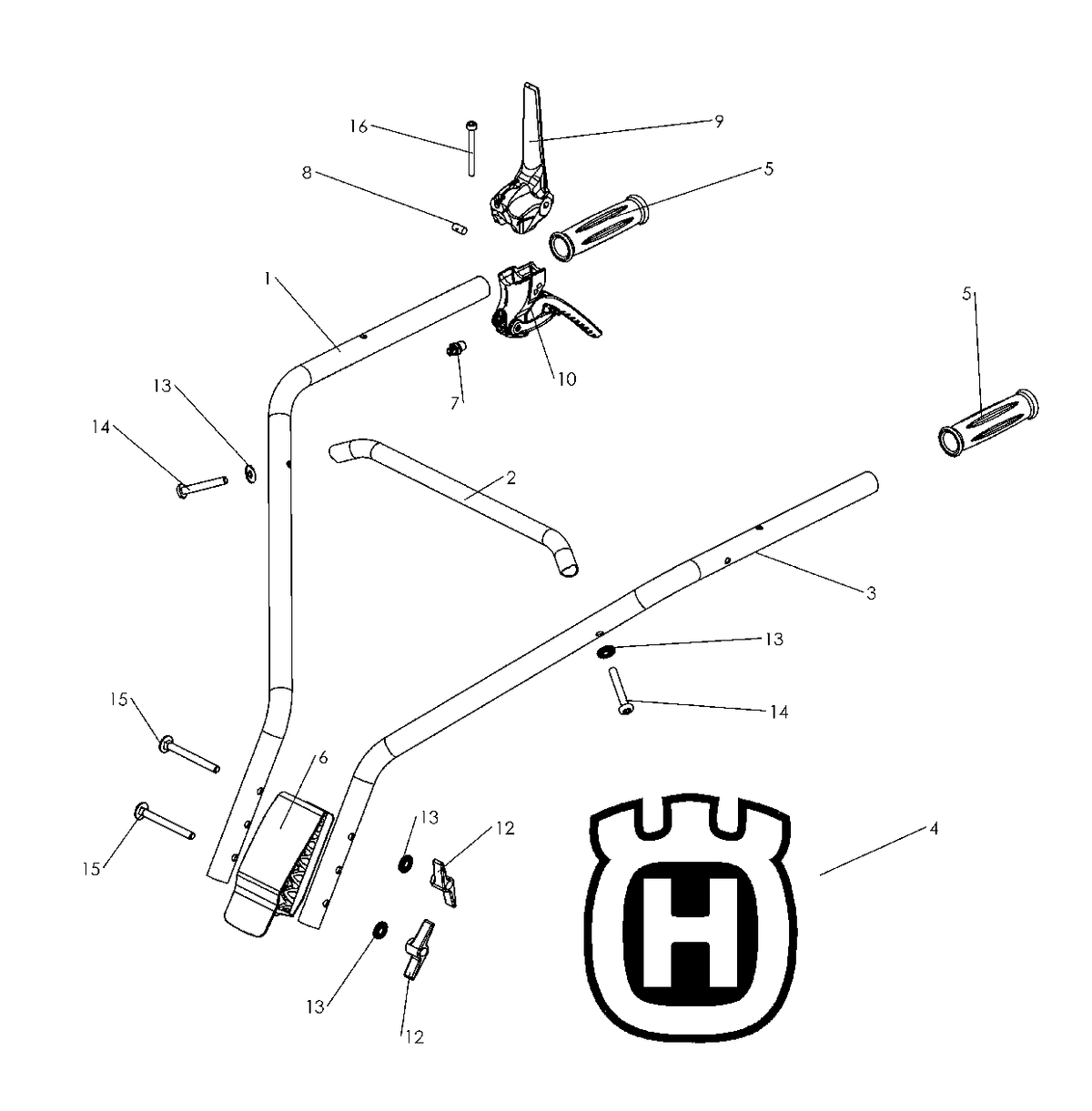 Husqvarna 590172501 onderdelentekening - positie 1