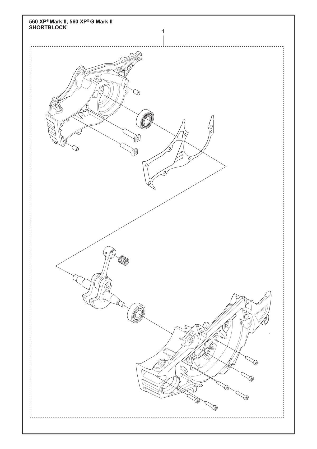 Husqvarna 538952501 onderdelentekening - positie 1