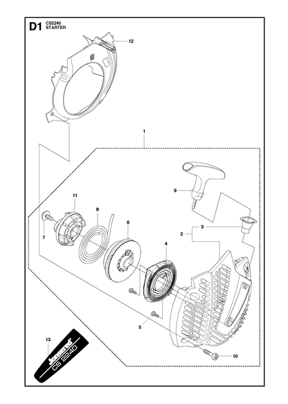 Husqvarna 510443301 onderdelentekening - positie 11