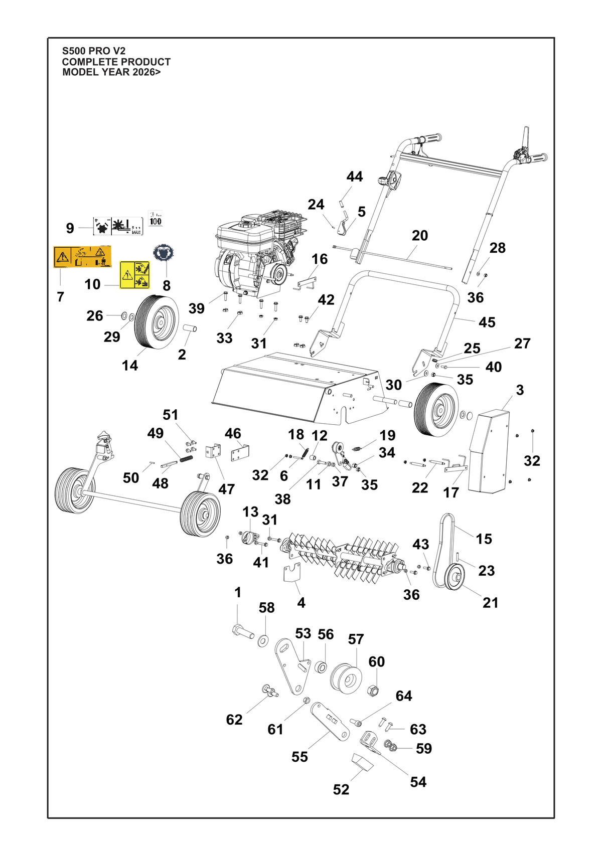 Husqvarna 588823801 onderdelentekening - positie 44