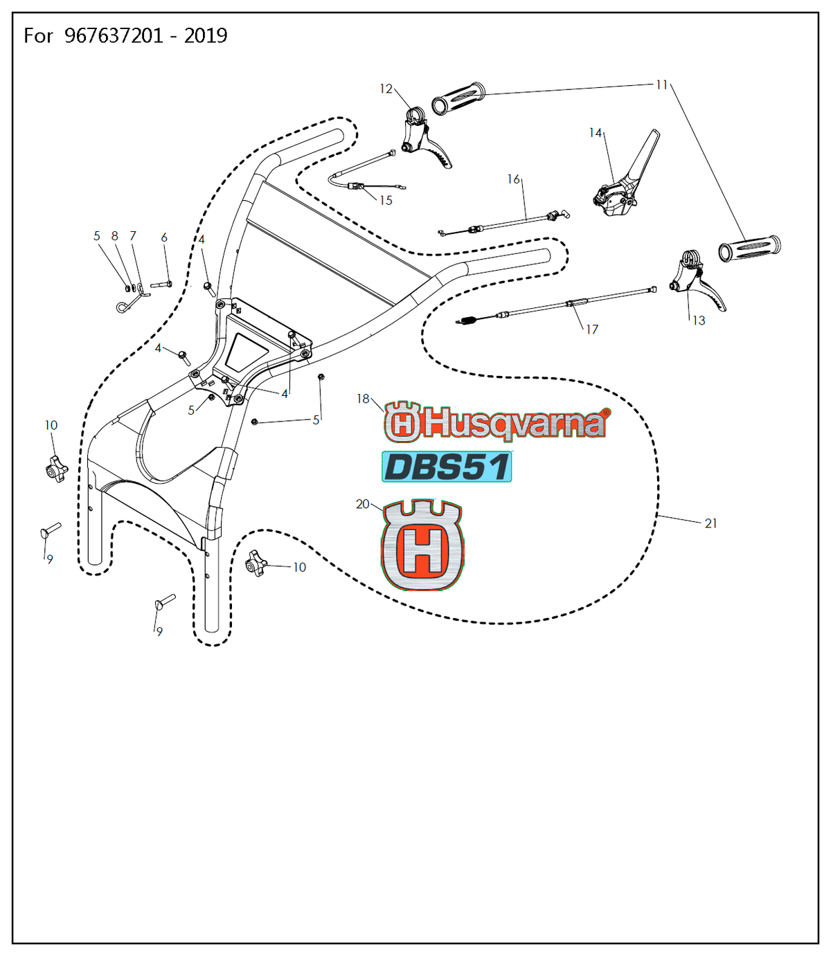 Husqvarna 531008473 onderdelentekening - positie 9