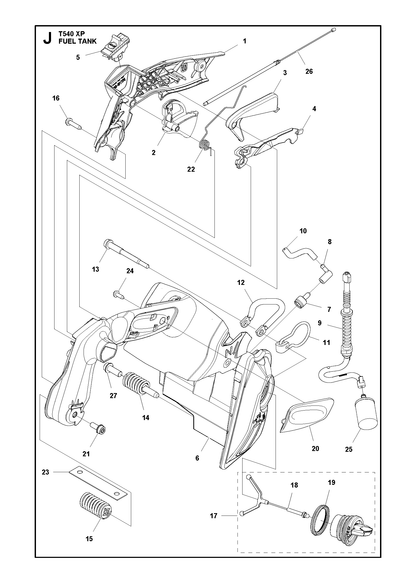 Husqvarna 510071101 onderdelentekening - positie 14