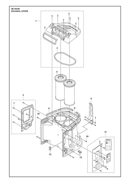 Husqvarna 535276801 onderdelentekening - positie 1