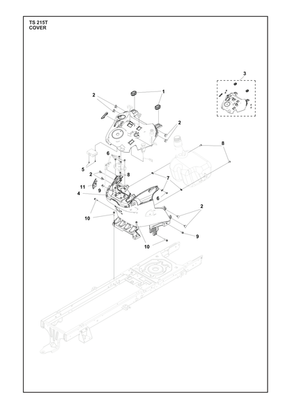 Husqvarna 547403328 onderdelentekening - positie 1
