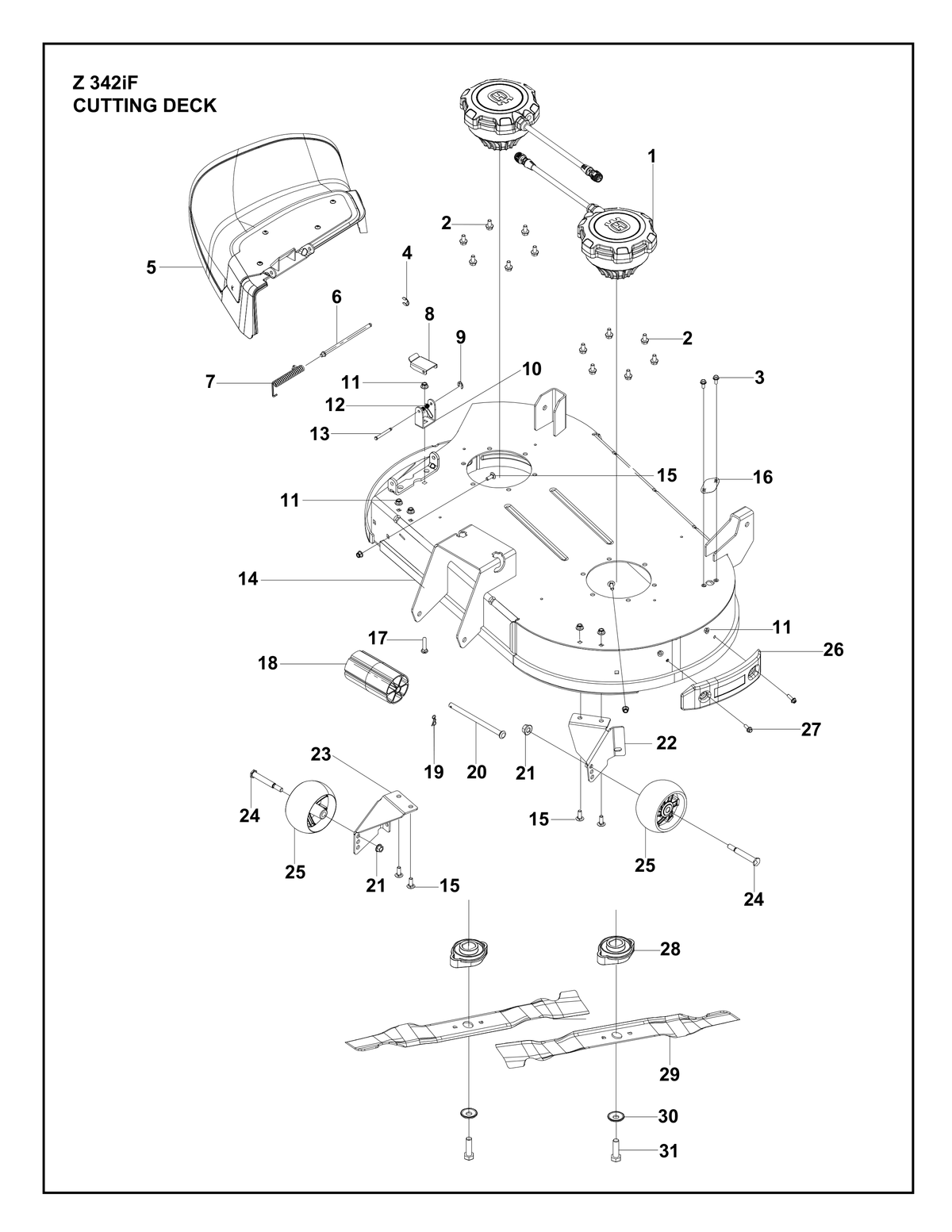 Husqvarna 547403456 onderdelentekening - positie 21
