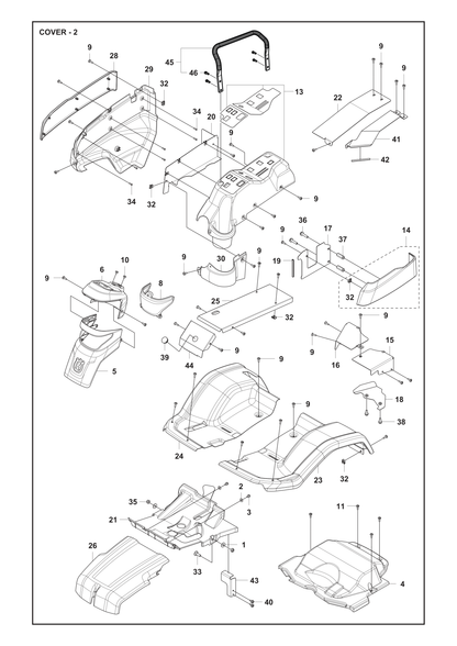 Husqvarna 734115441 onderdelentekening - positie 2