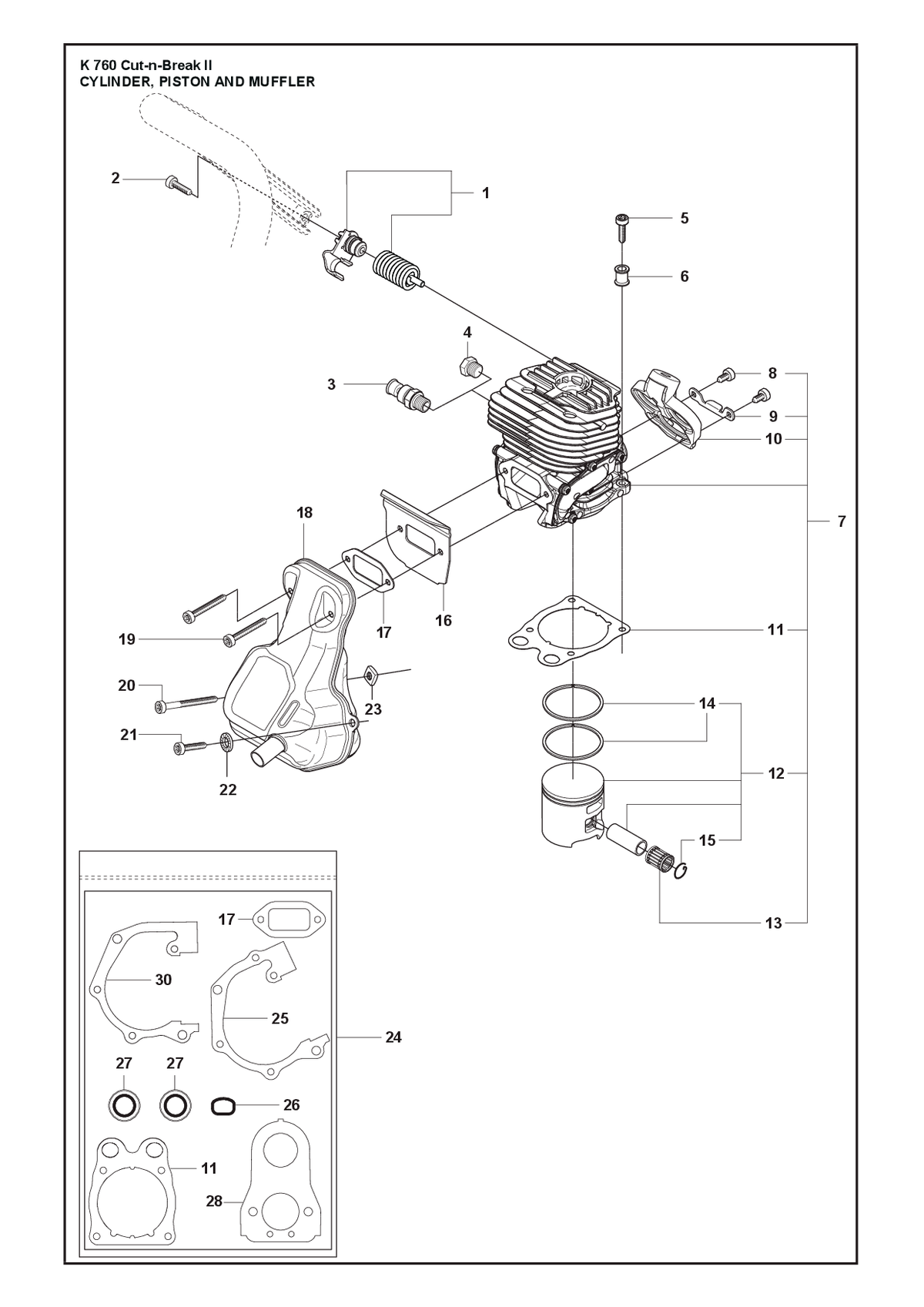 Husqvarna 522990101 onderdelentekening - positie 14