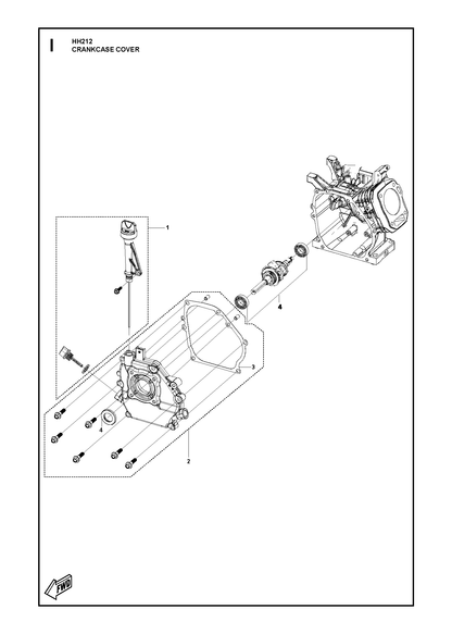 Husqvarna 598684406 onderdelentekening - positie 1