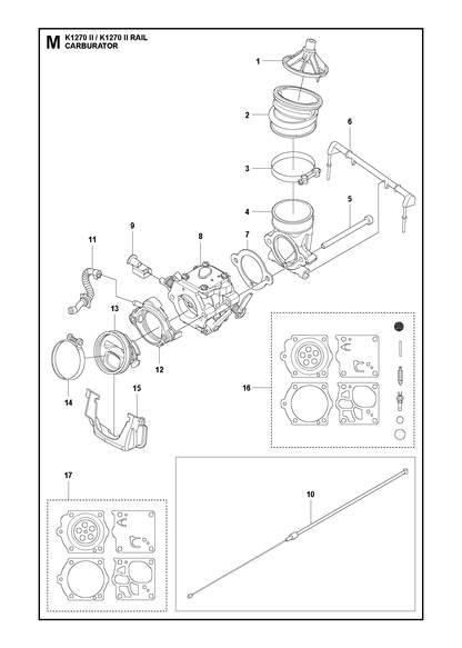 Husqvarna 510243802 onderdelentekening - positie 2