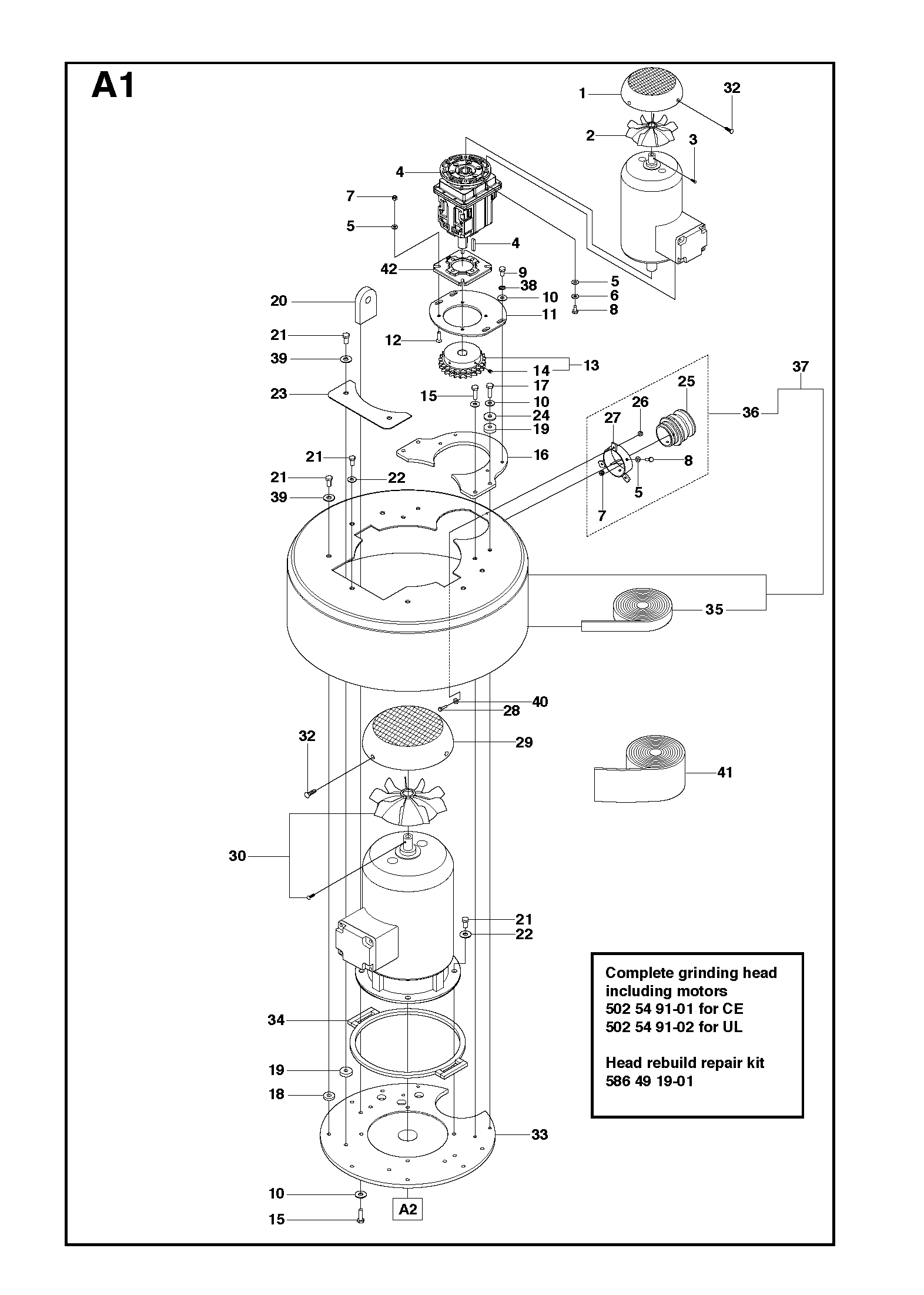 Husqvarna 502551101 onderdelentekening - positie 33