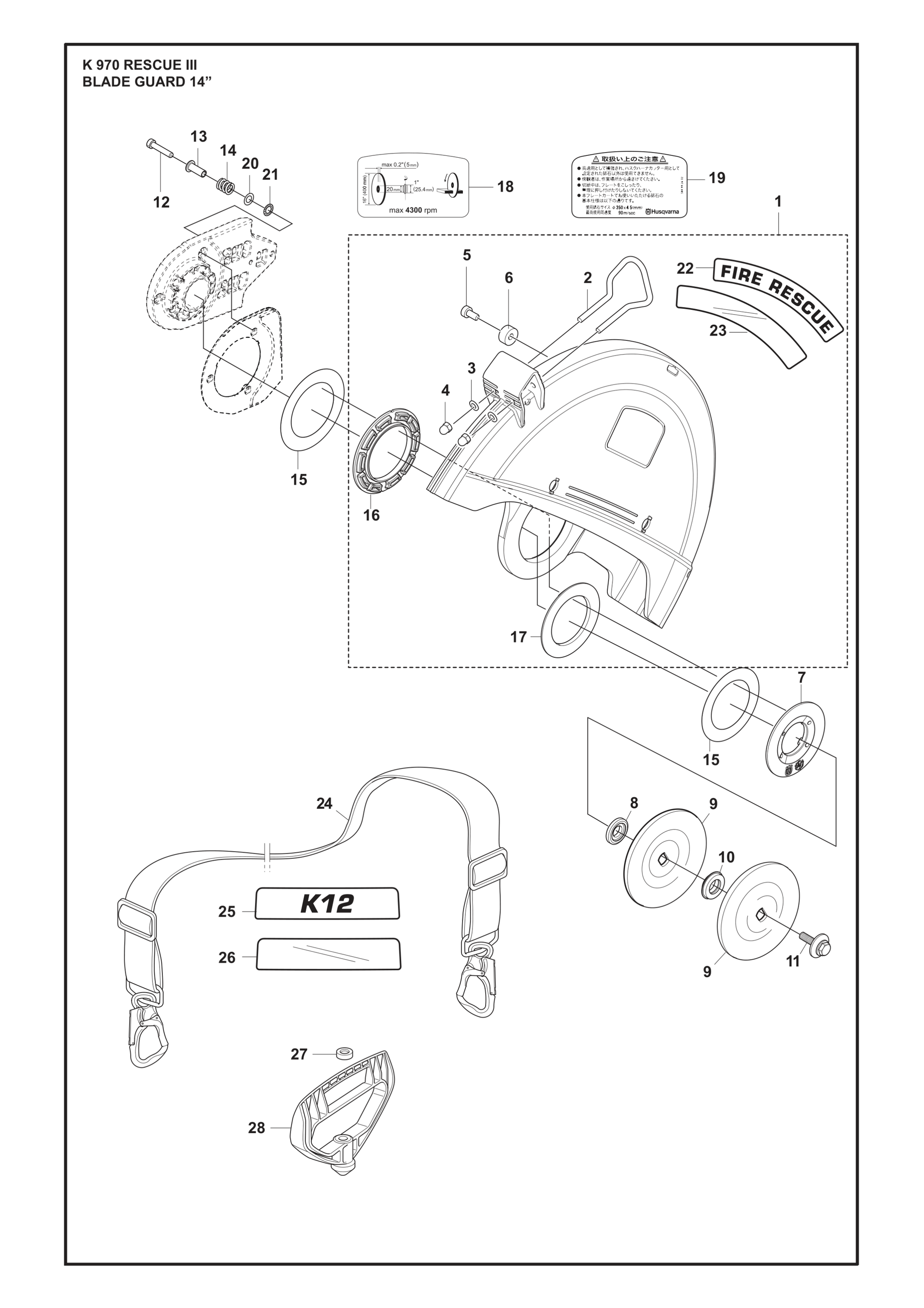 Husqvarna 503142902 onderdelentekening - positie 27