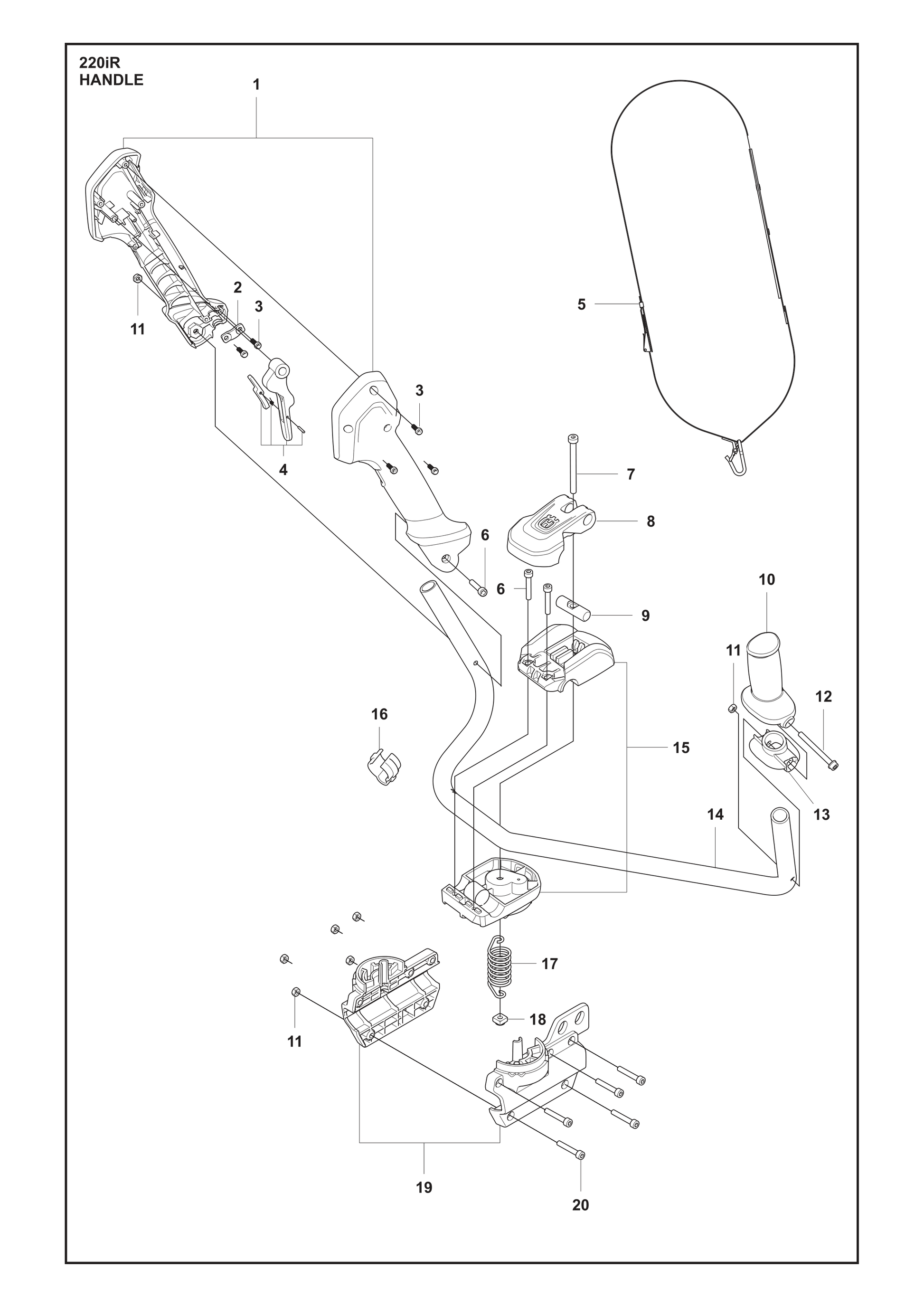 Husqvarna 503207450 onderdelentekening - positie 12
