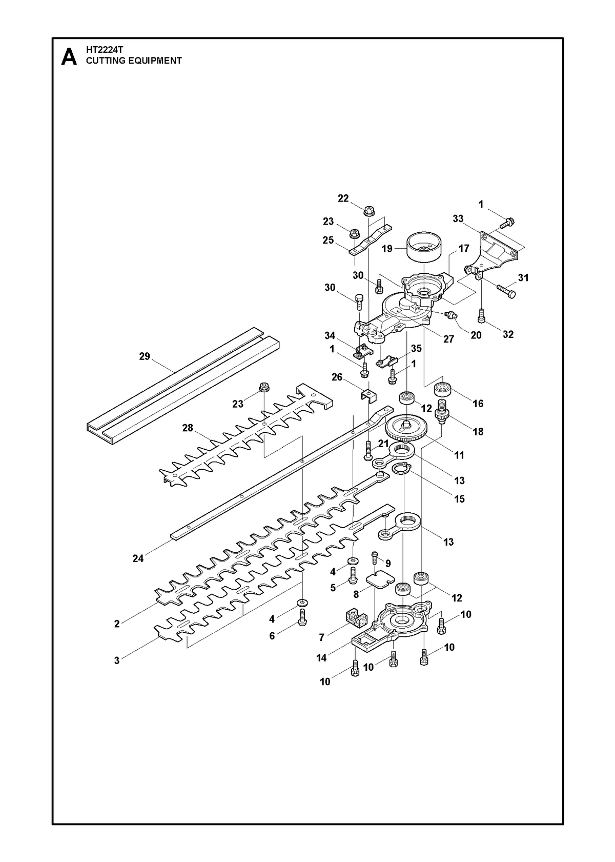 Husqvarna 576207601 onderdelentekening - positie 35