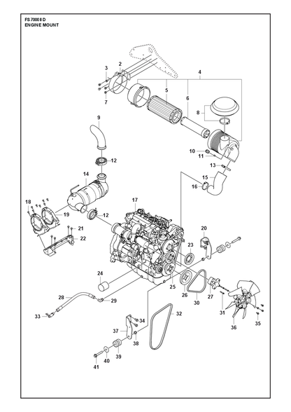 Husqvarna 586626701 onderdelentekening - positie 27